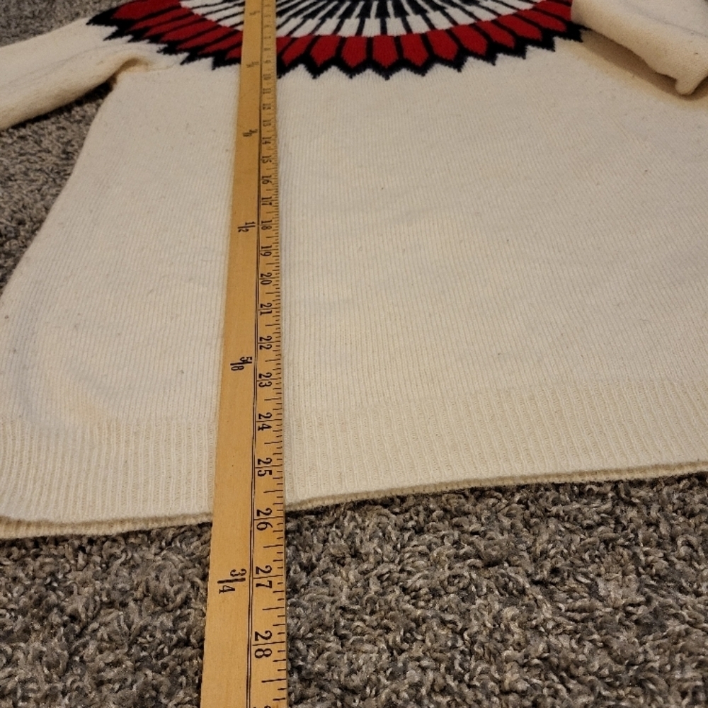 Talbots Women's Sweater - Red, Black, and Cream in a size medium - Picture 10 of 10
